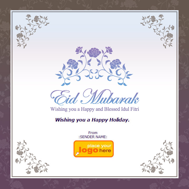 Personalized Business HARI RAYA PUASA Greeting Cards - Blessed_Eid